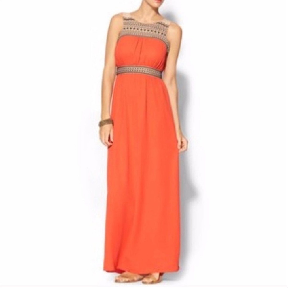THML Embroidered Boho Maxi Dress
